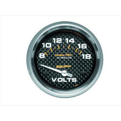 Auto Meter Carbon Fiber Electric Voltmeter Gauge - 4891
